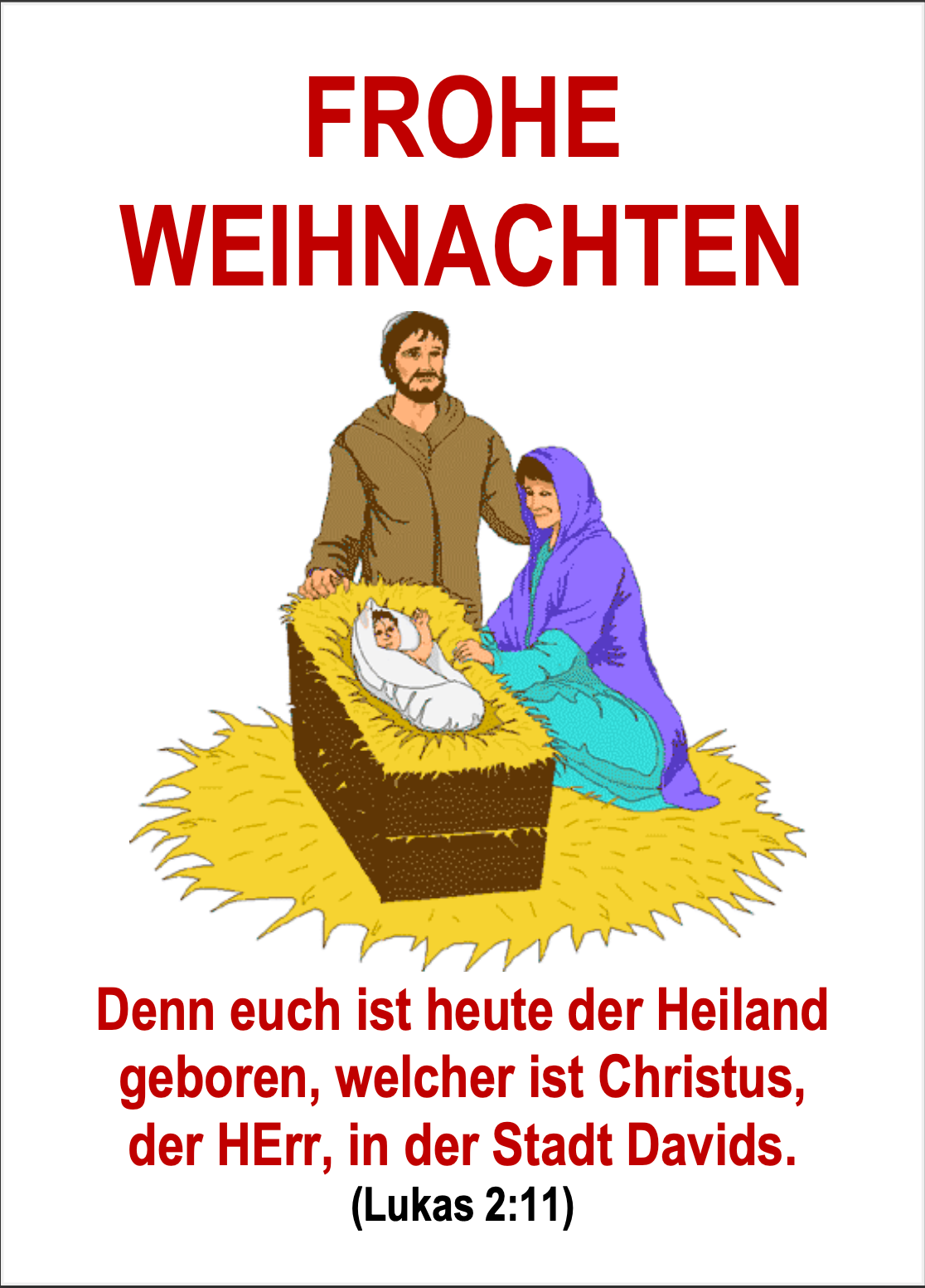 Traktat – Frohe Weihnachten