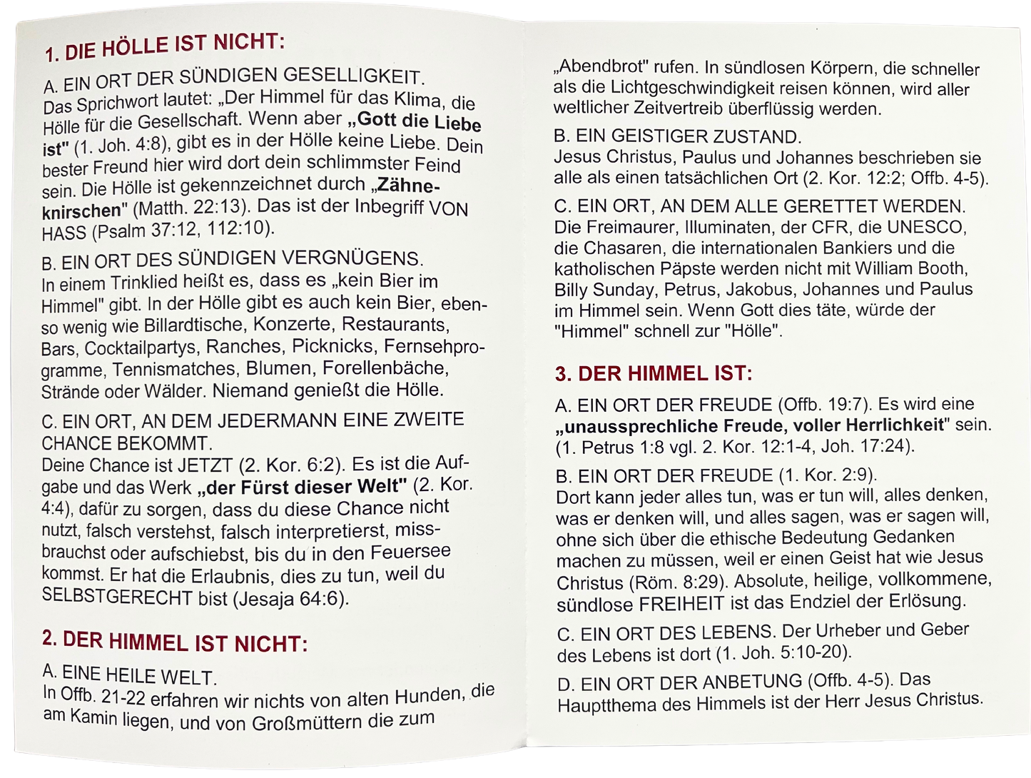 Traktat – Himmel und Hölle