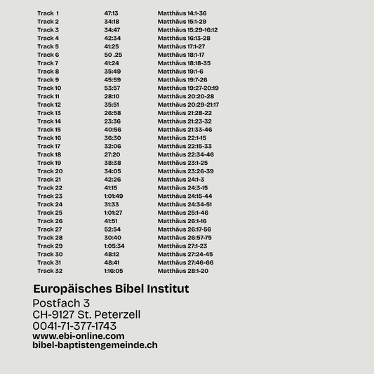Matthäus Evangelium, Teil 2
