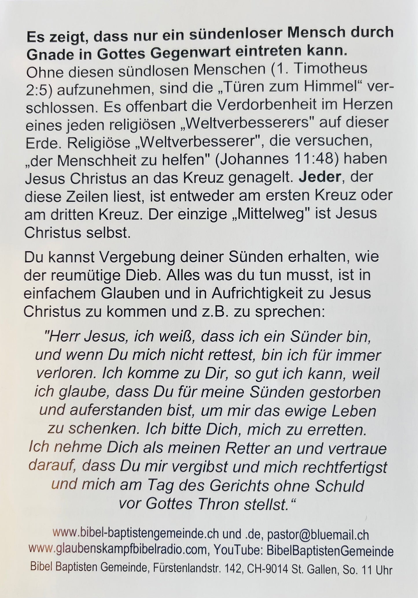 Traktat – Die drei Kreuze