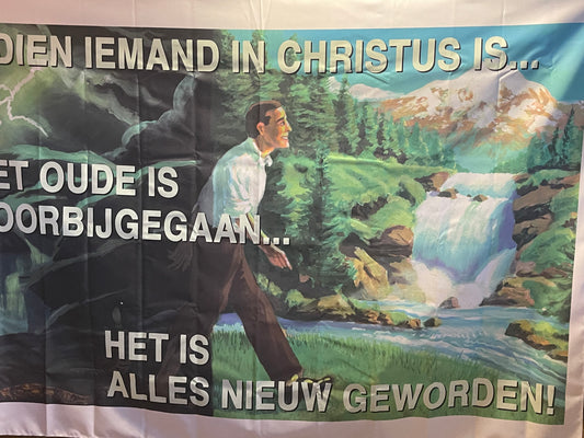 Banner - Dien iemand in Christus is...