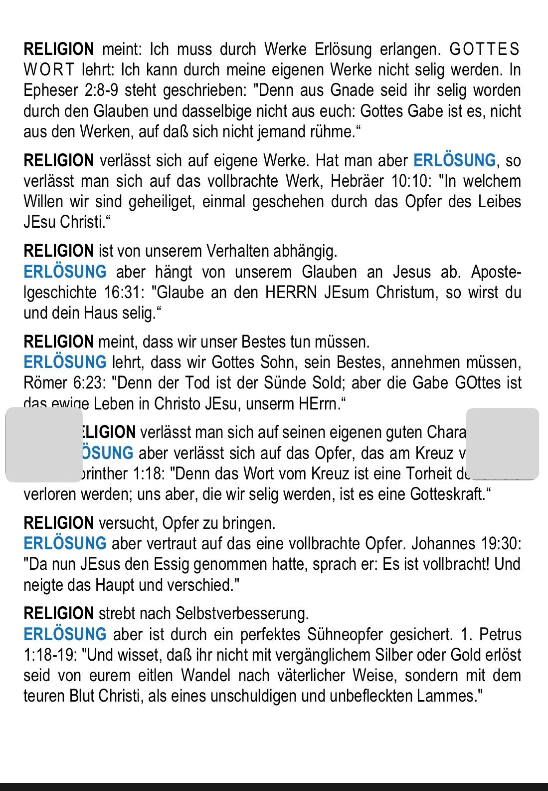 Traktat – Religion oder Erlösung