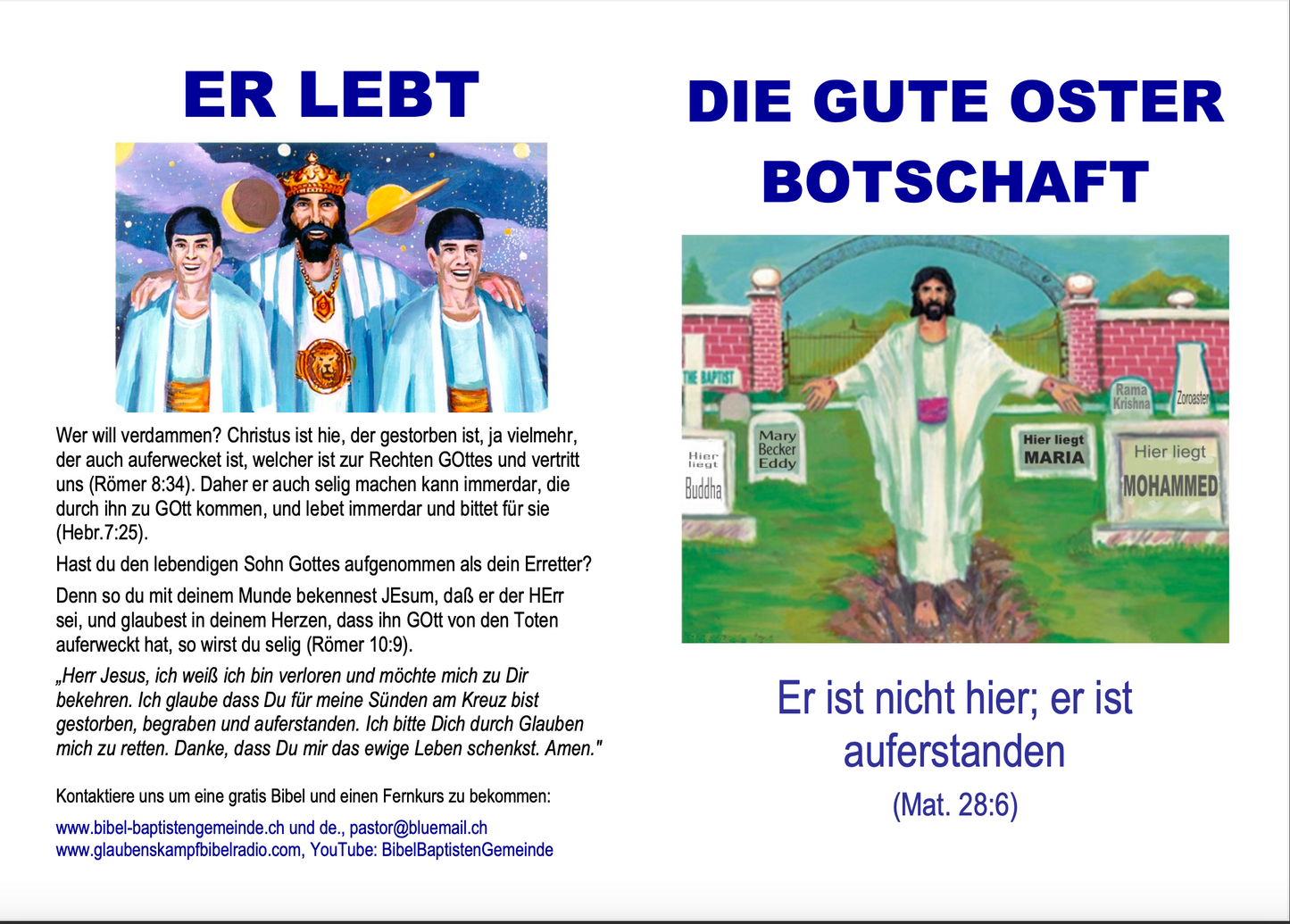 Traktat – Die gute Oster Botschaft