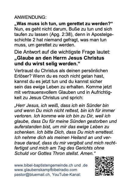 Traktat – Die wichtigste Frage